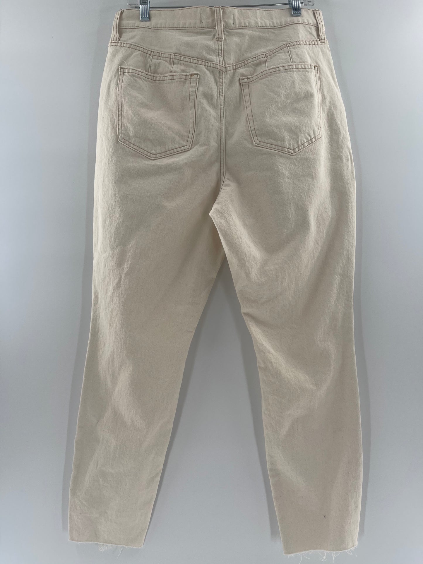 Free People Curvy White/Cream Jeans (Size 31)