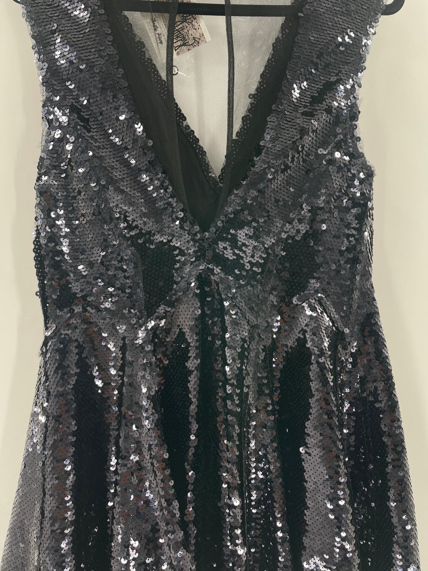 Free People Black Sequin Mini (Small)