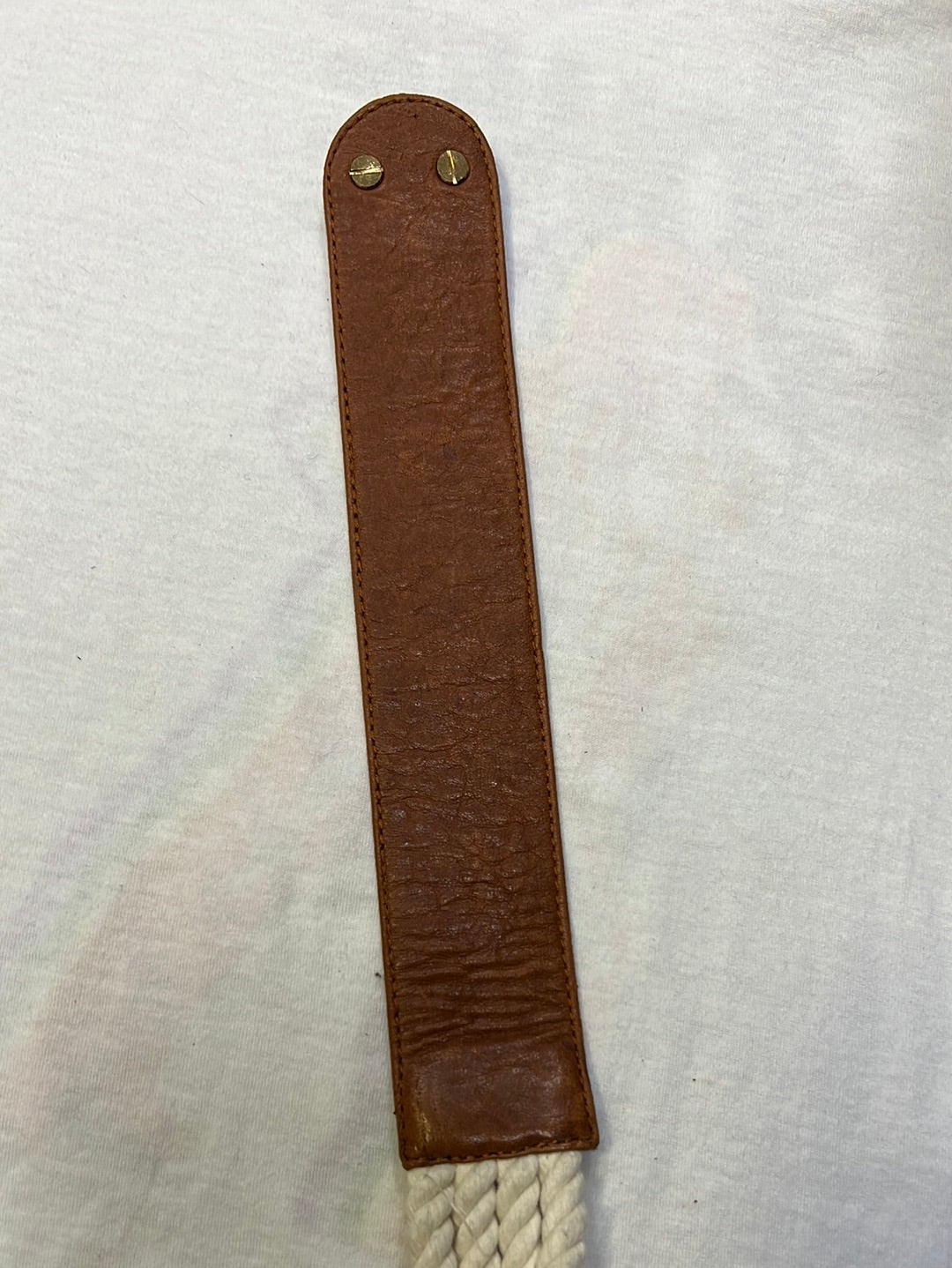 Raina Brown Leather and Rope Belt
