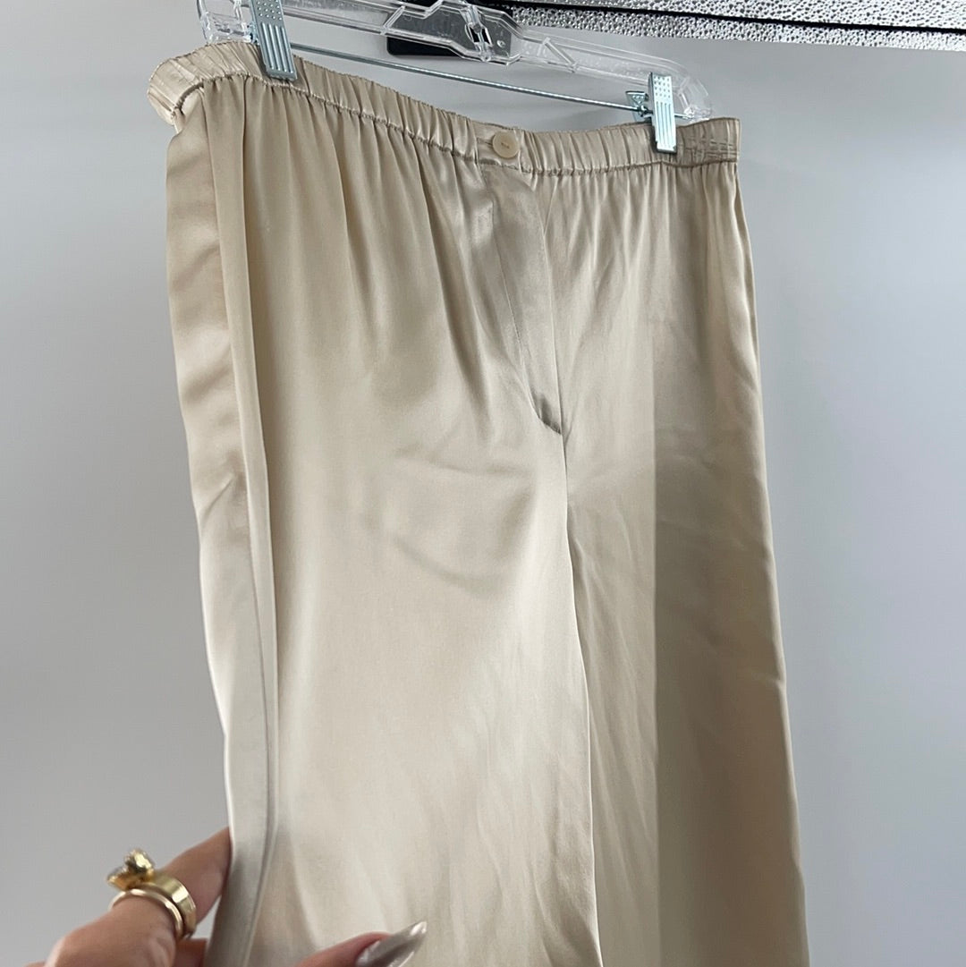 SAKS FIFTH AVE 100% silk champagne bottoms