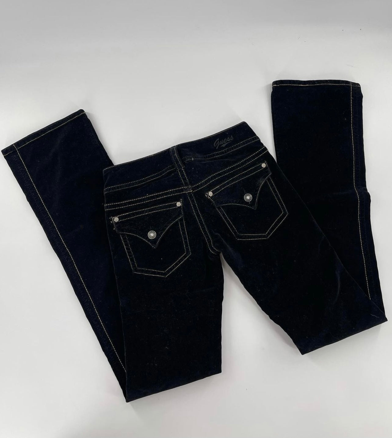 Guess Black Velvet Flares (Sz24)