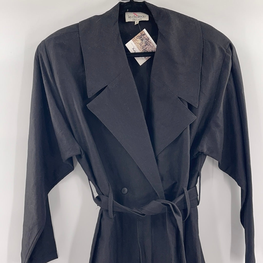 Le Chateau Linen Belted Blazer (M)