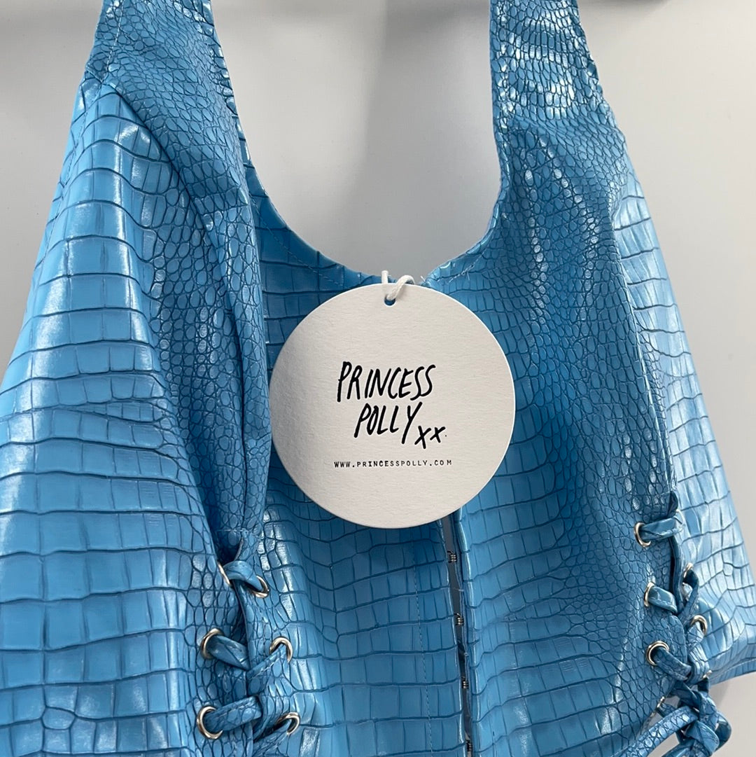 Princess Polly Baby Blue Halter (14)