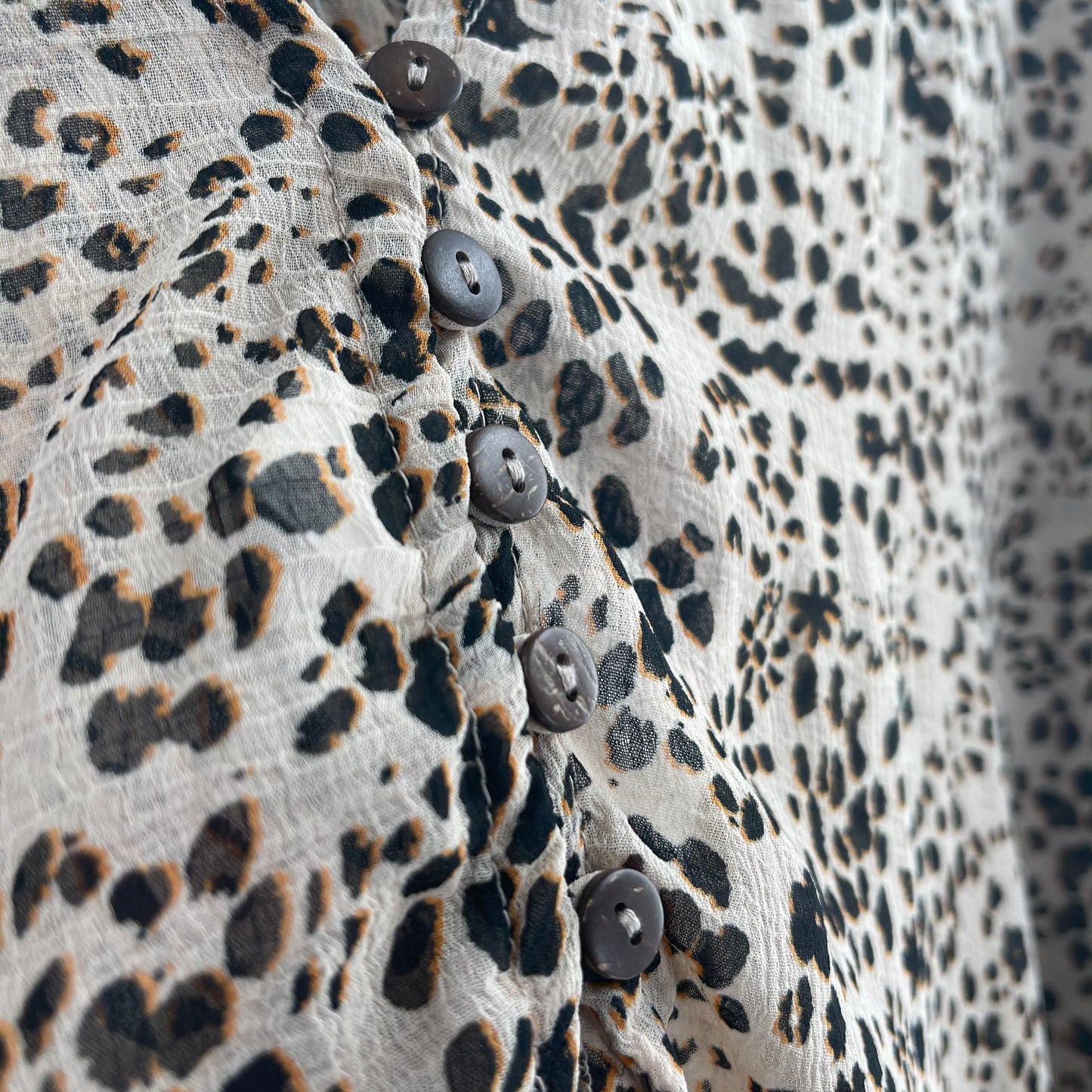 Free People Cheetah Print Blouse (S)