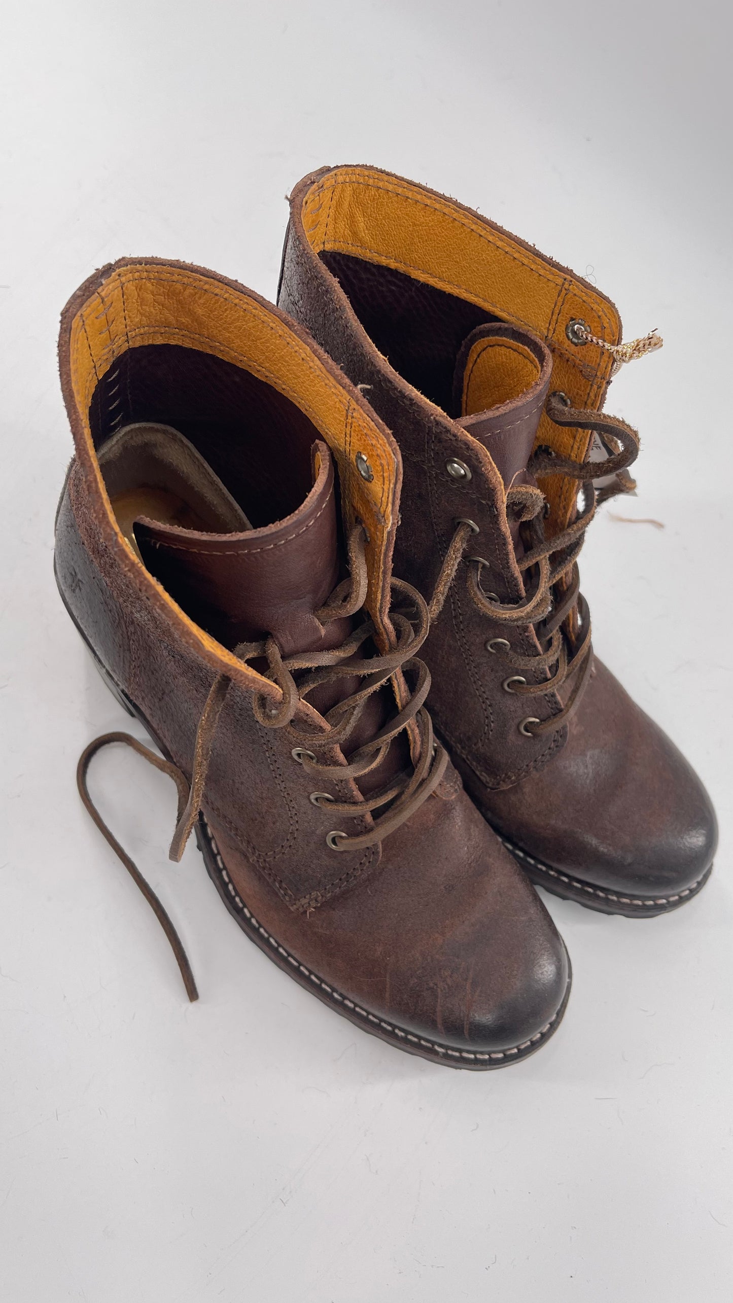 Frye Sabrina 6G Lace Up in Dark Brown (9)