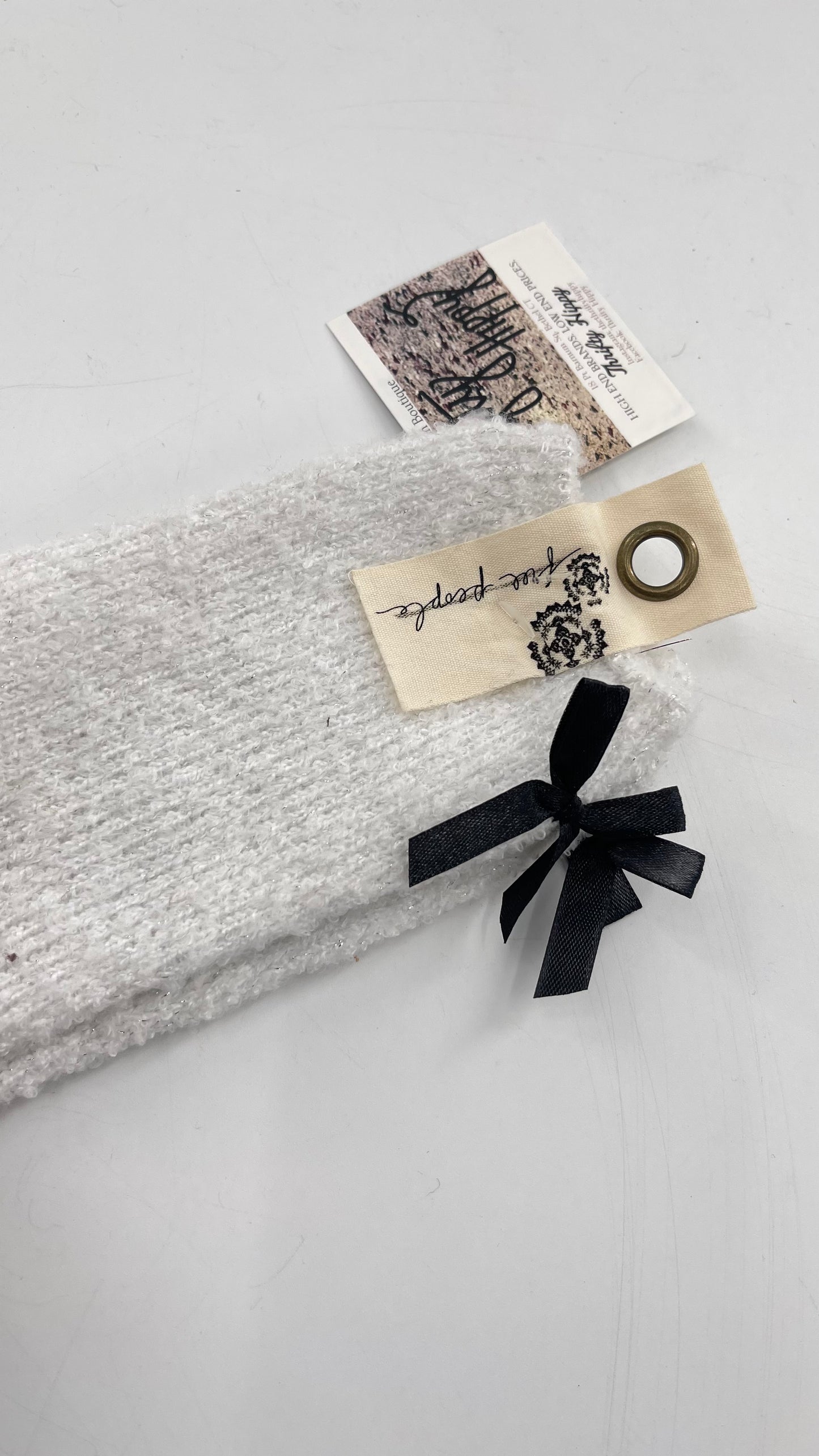 Free People White Knit Sock