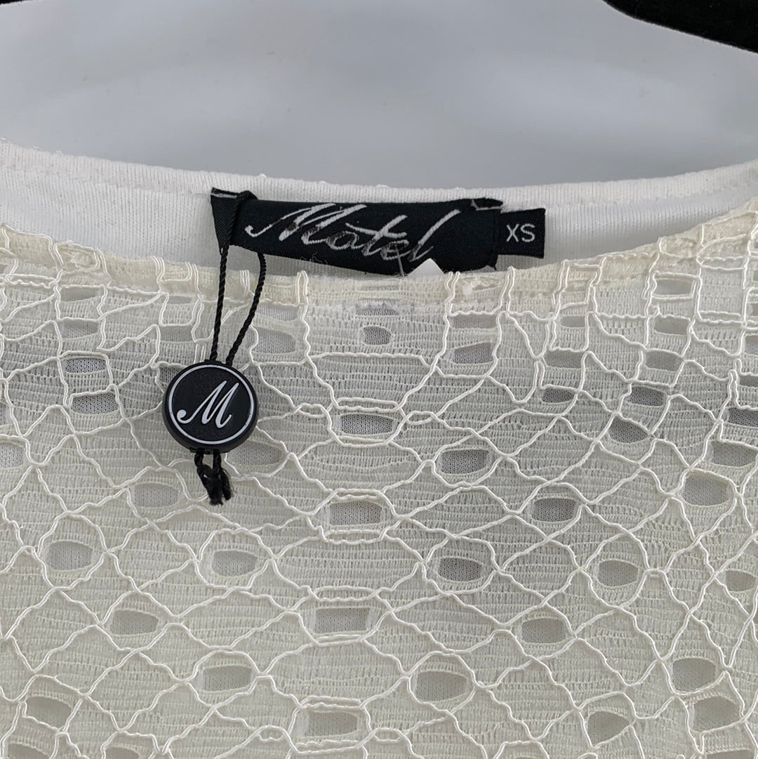 Motel White Lace Mini Dress (SzXS)