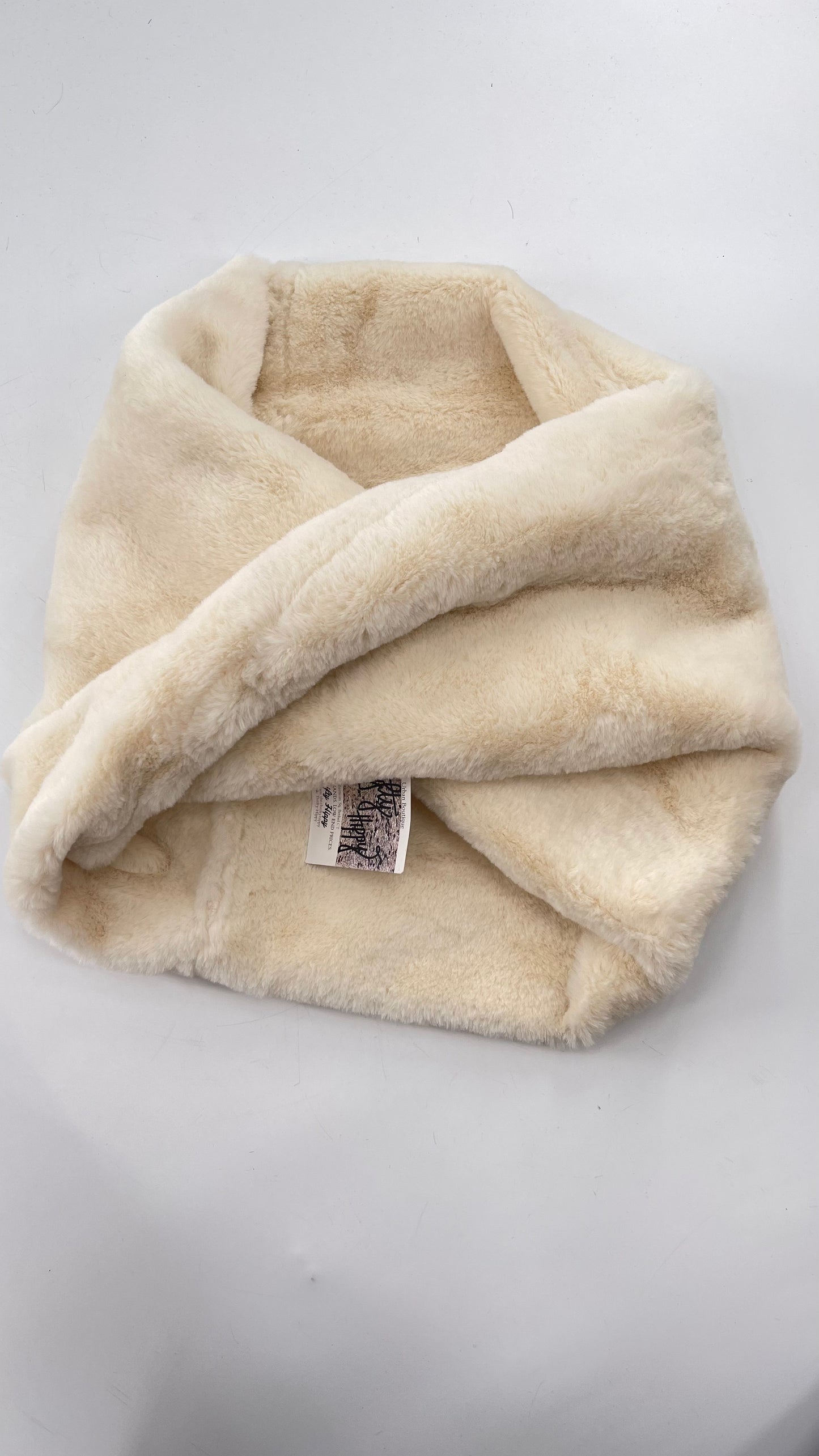 Free People Cream Fluffy Infinity Scarf (OS)