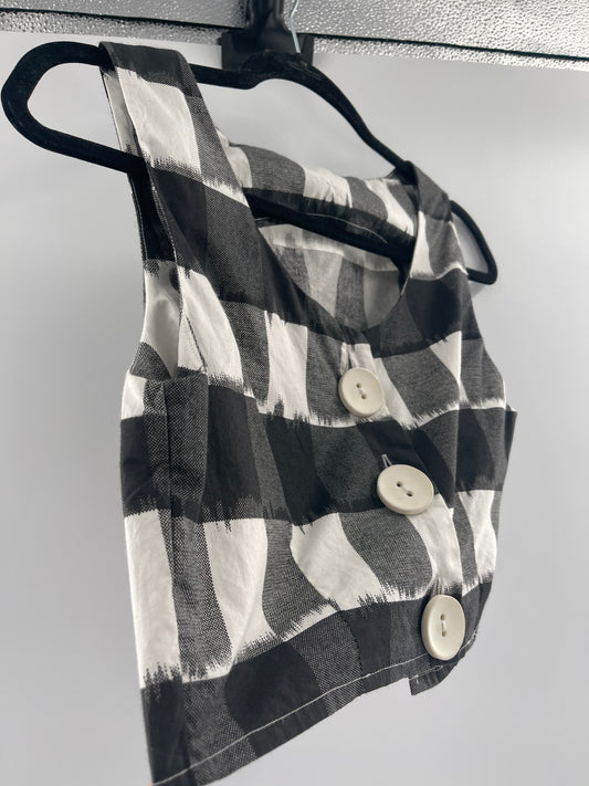 Urban Outfitters Cropped Button Back Tank (M)