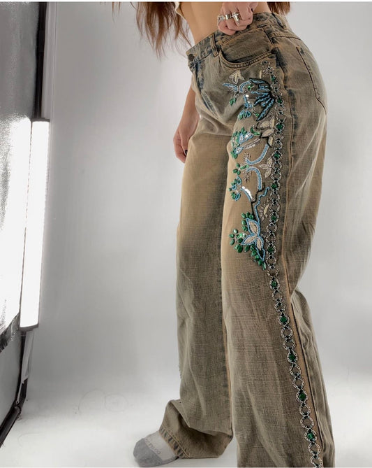 Vintage Jeanology Embellished Jeans (10)