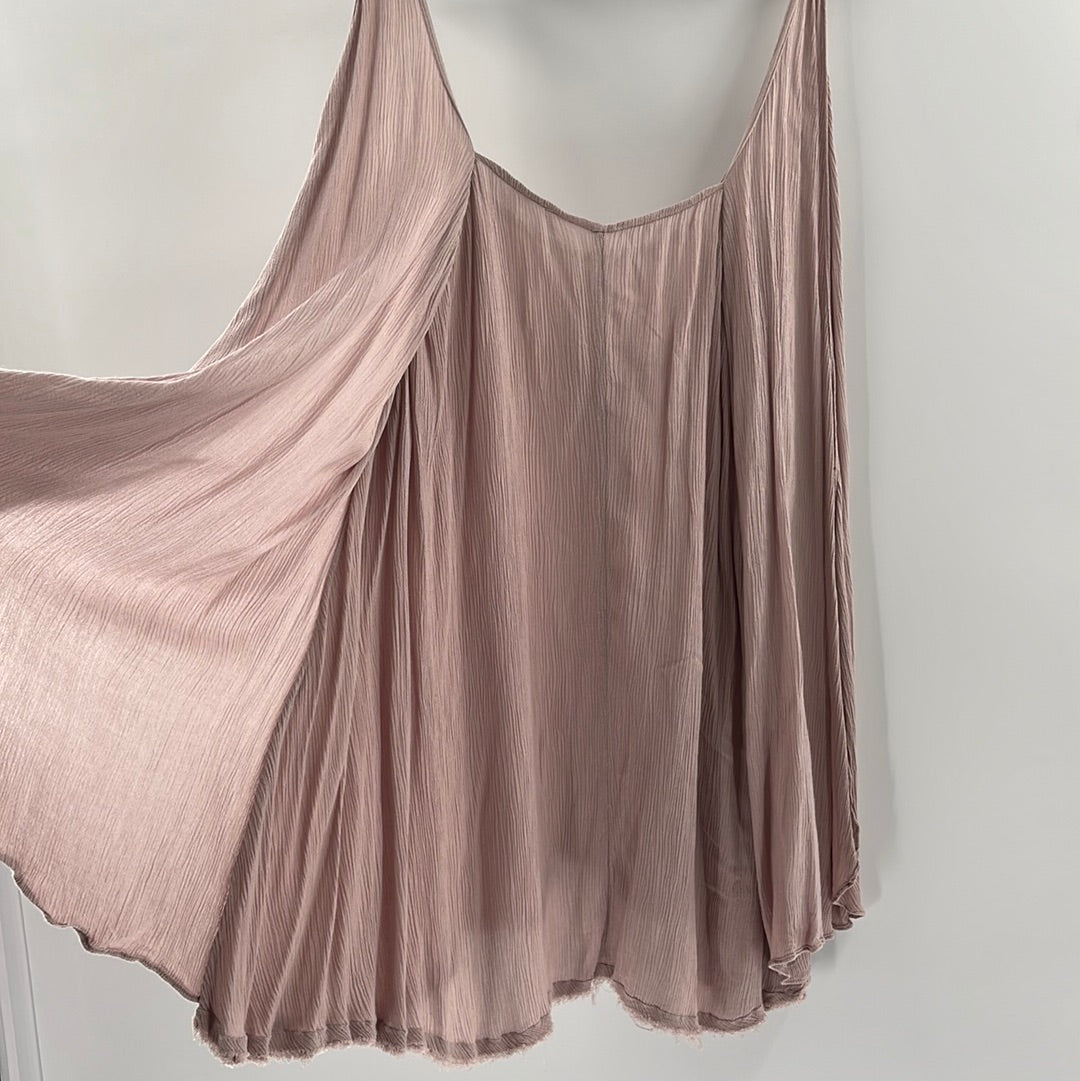 Free People - Pleated Dusty Rose Mini Dress (XS)