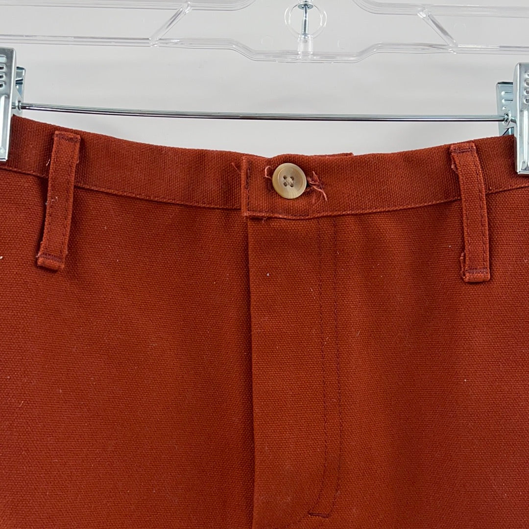 Urban Outfitters Renewal Brick Color Canvas Mini Skirt (Size S)