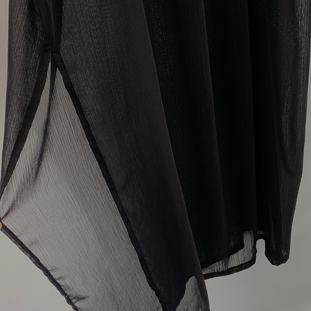 Out From Under - Black Mesh Maxi Dress (Size Small)