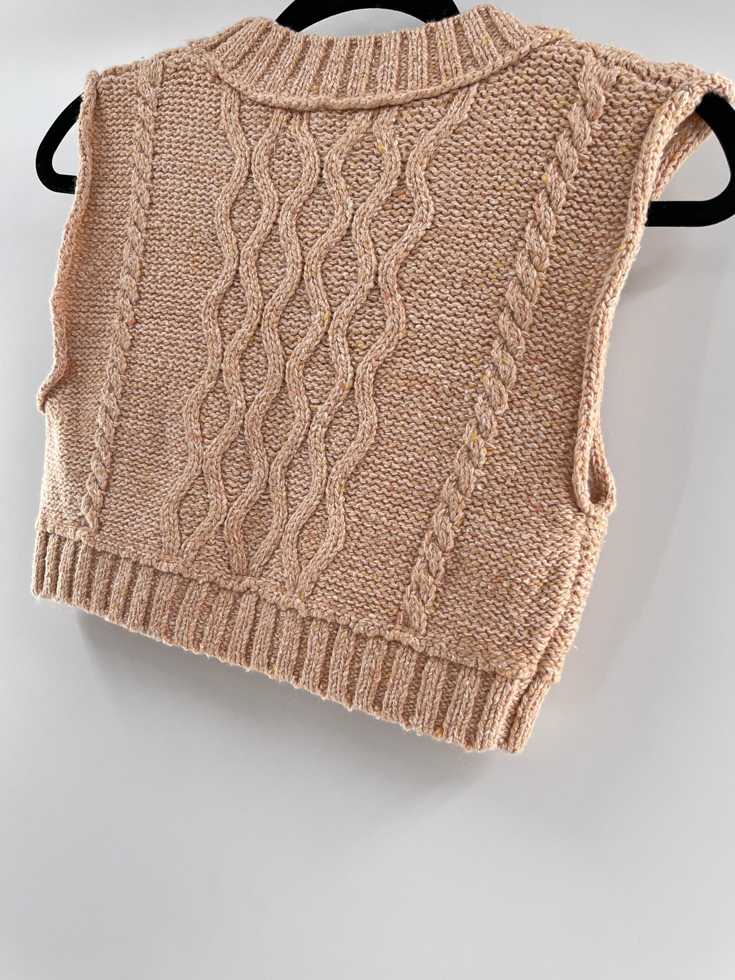 Urban Outfitters Beige Cropped Sweater Tank (Medium)