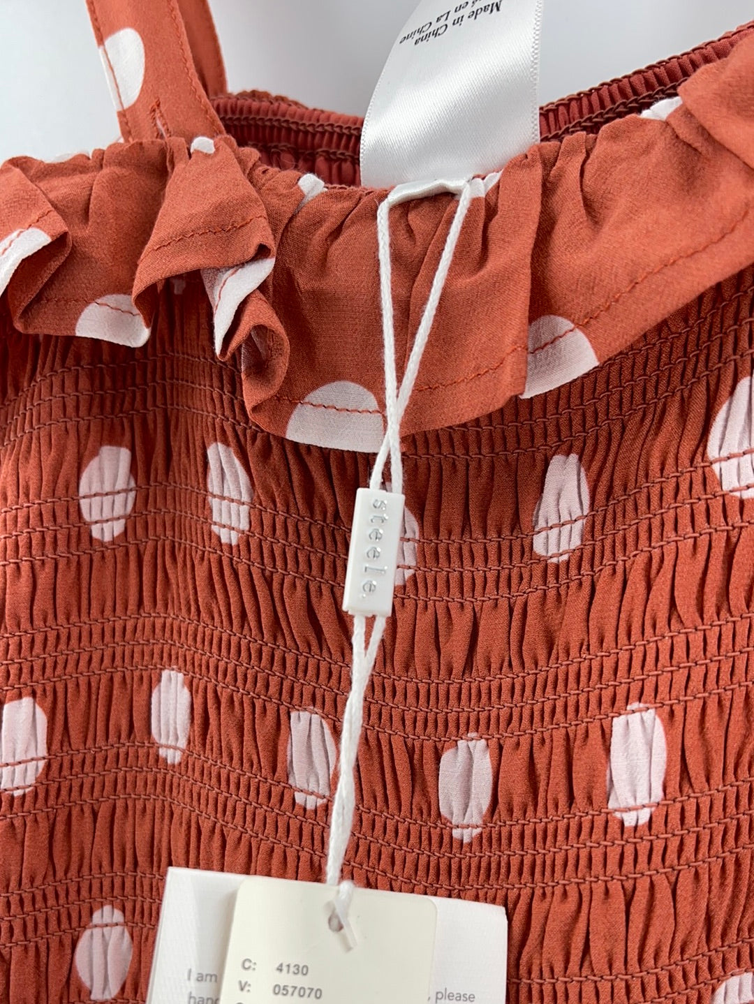 Steele Salmon Polka Dot Jumpsuit (S)