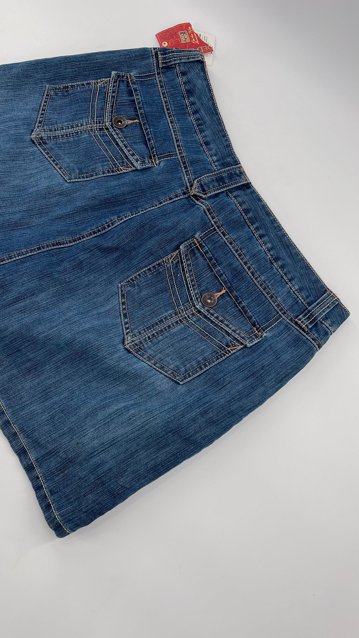 Deadstock Vintage Faded Glory Denim Mini Skirt (14)