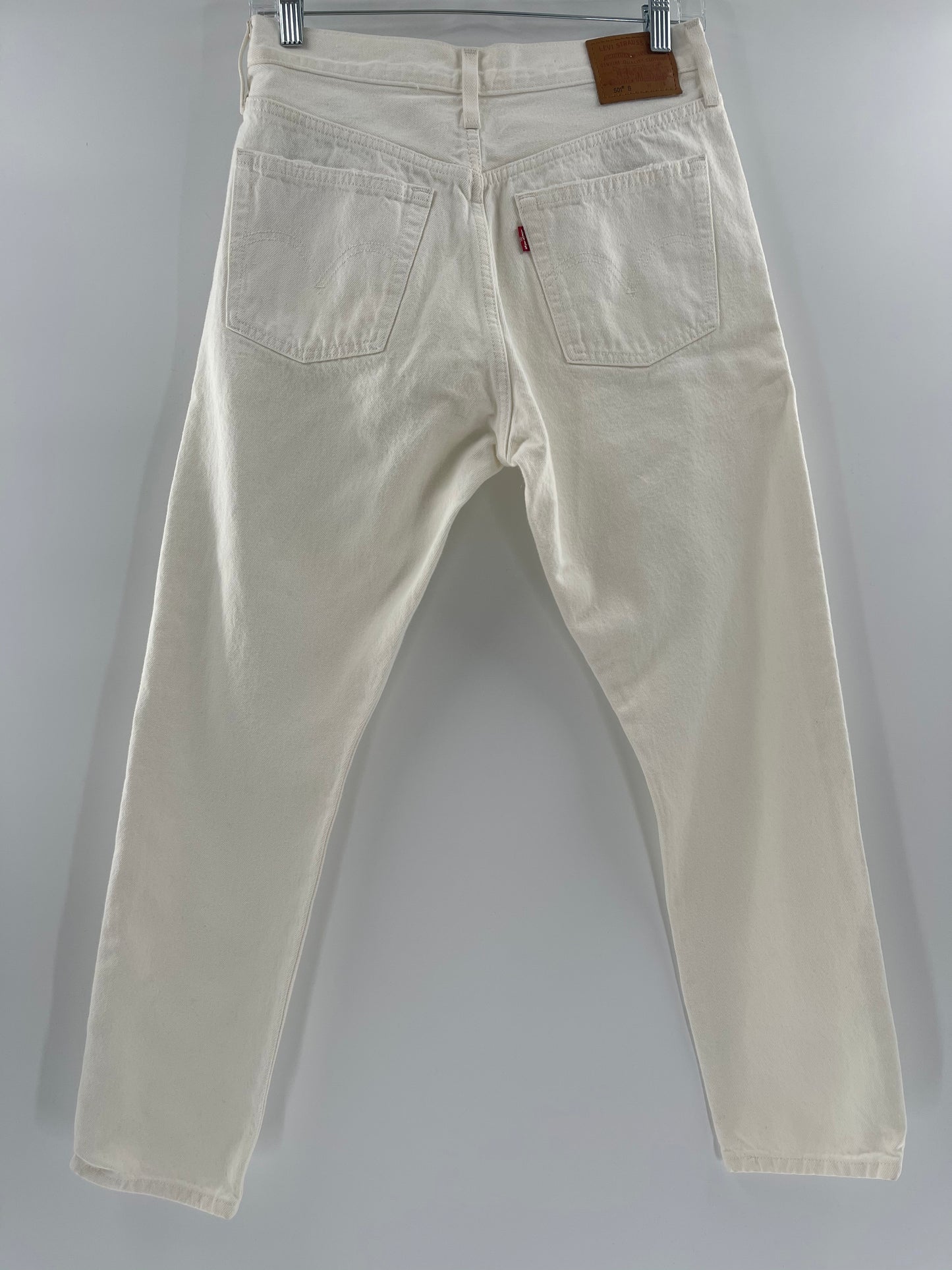 Levi Strauss 501’s White Ripped Jeans (Size S)