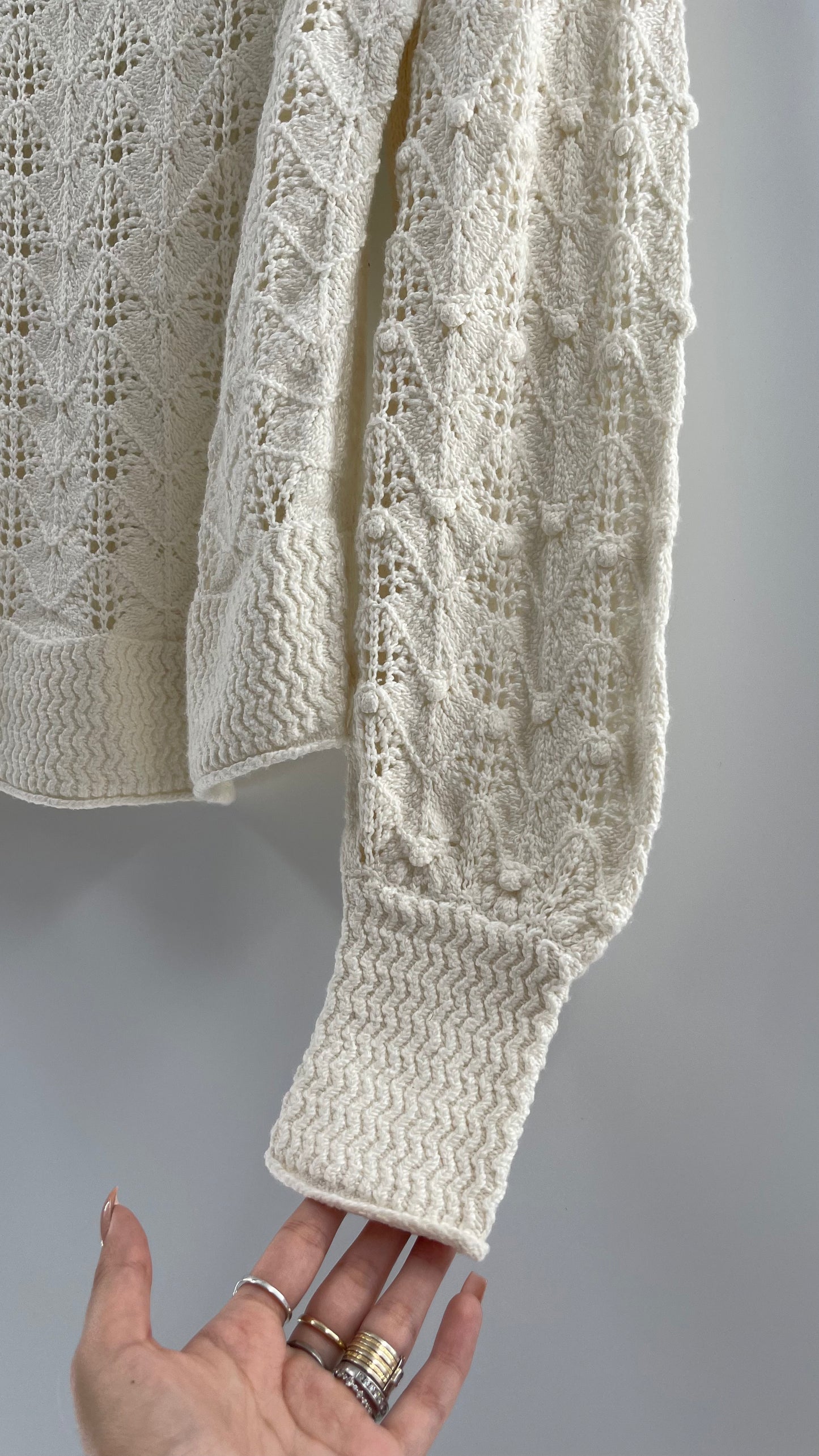 UNSUBSCRIBED Cream Sweater Size S