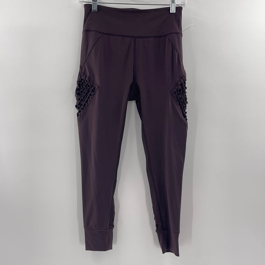 Free People Movement Grey Leggings with netted side details