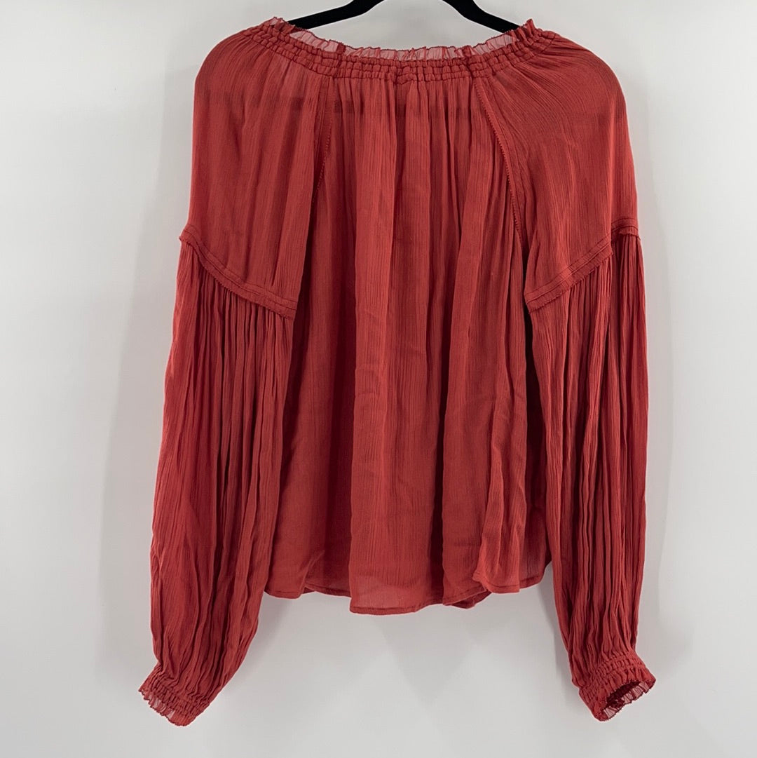 Free People Rose Peasant Top (XS)