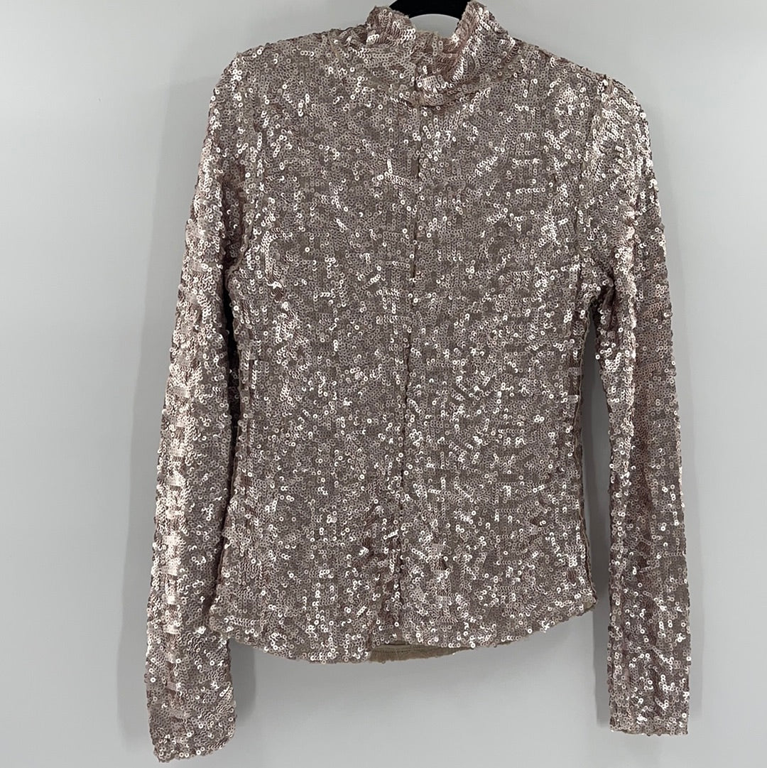 Free People Sequined Turtle Neck (S)