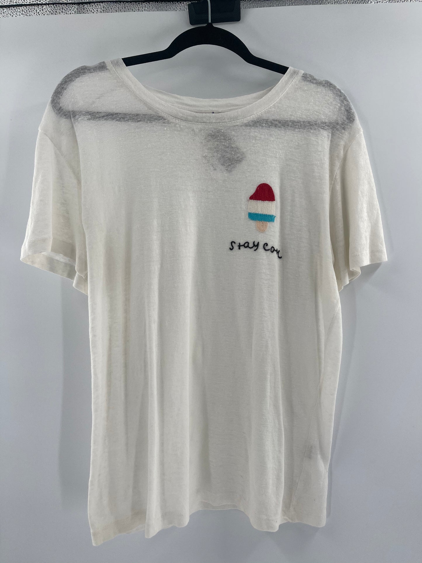 Banner Day 100% Linen Embroidered T (S)