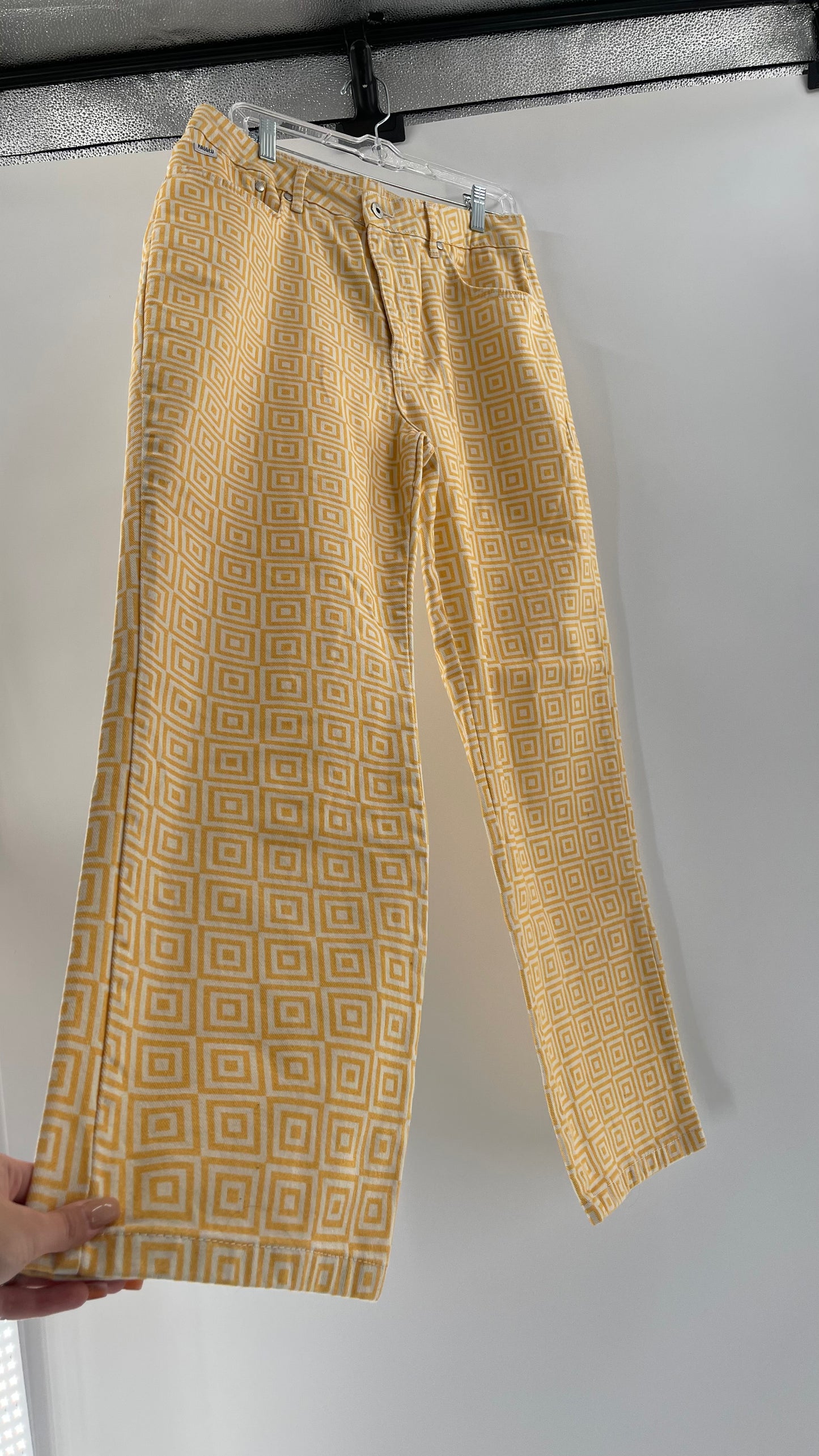 Ragged Priest White/Yellow Square Straight Legs (34)