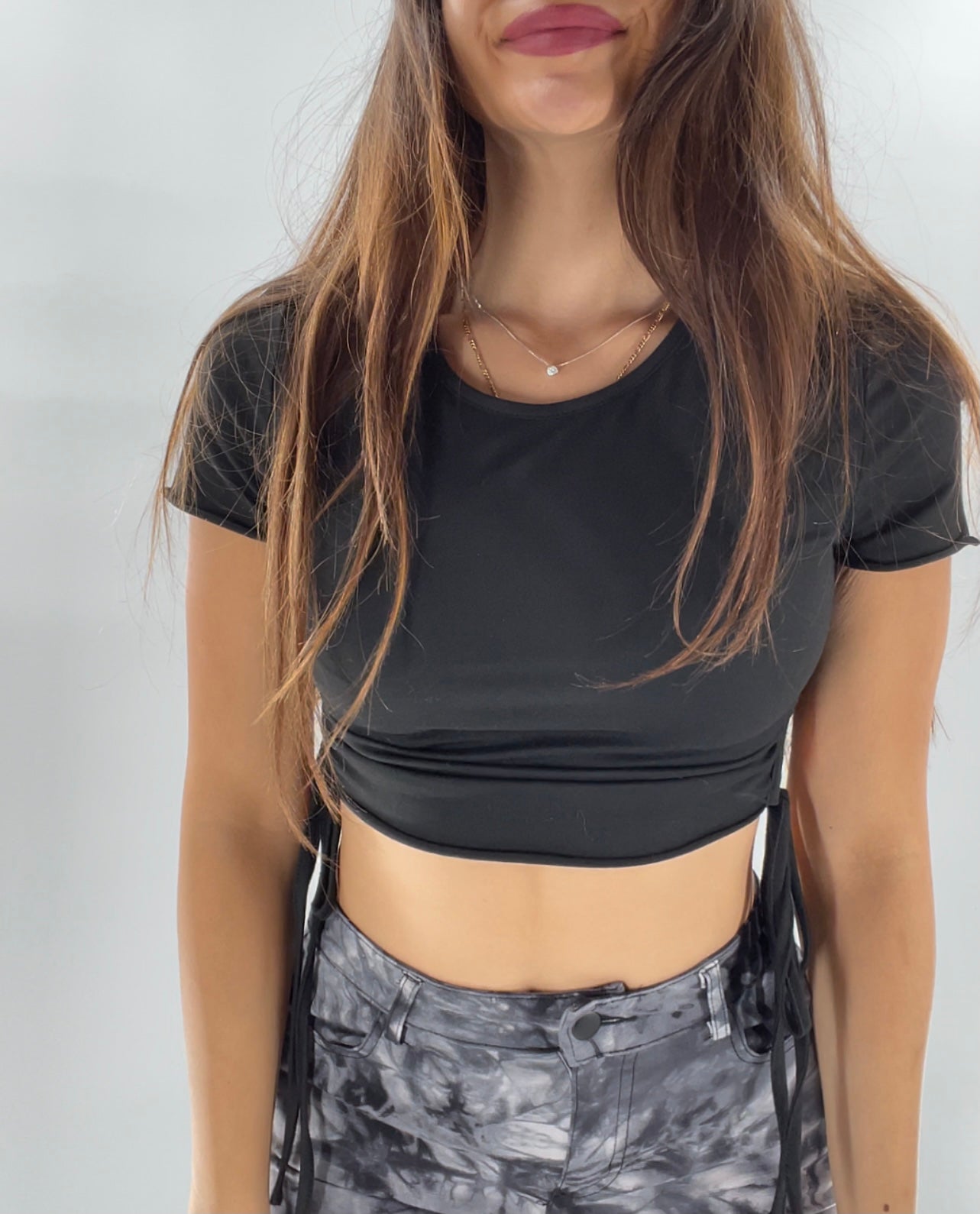 Black Open Sides T (Small)