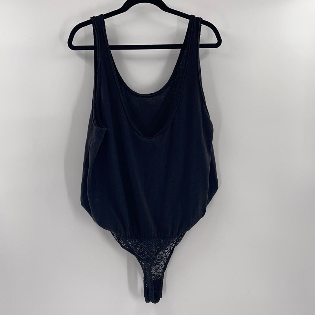 Intimately Free People Black Jersey Bodysuit