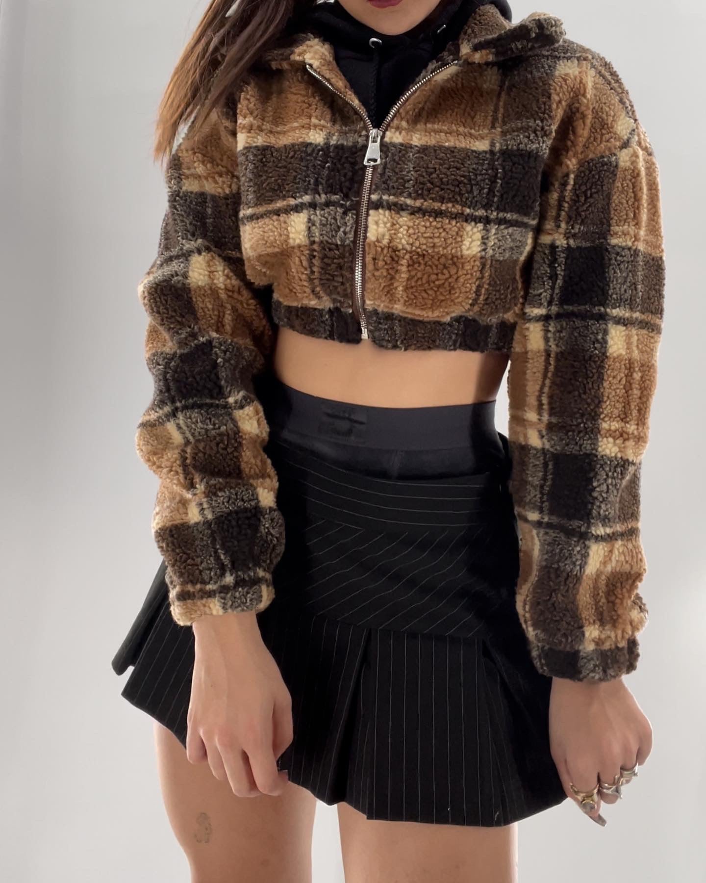 Cropped Teddy Sherpa Jacket