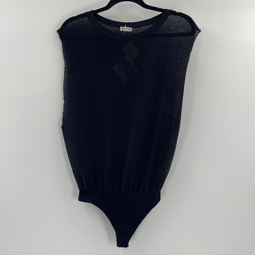 Intimately Free People Black Knit Bodysuit (XS)