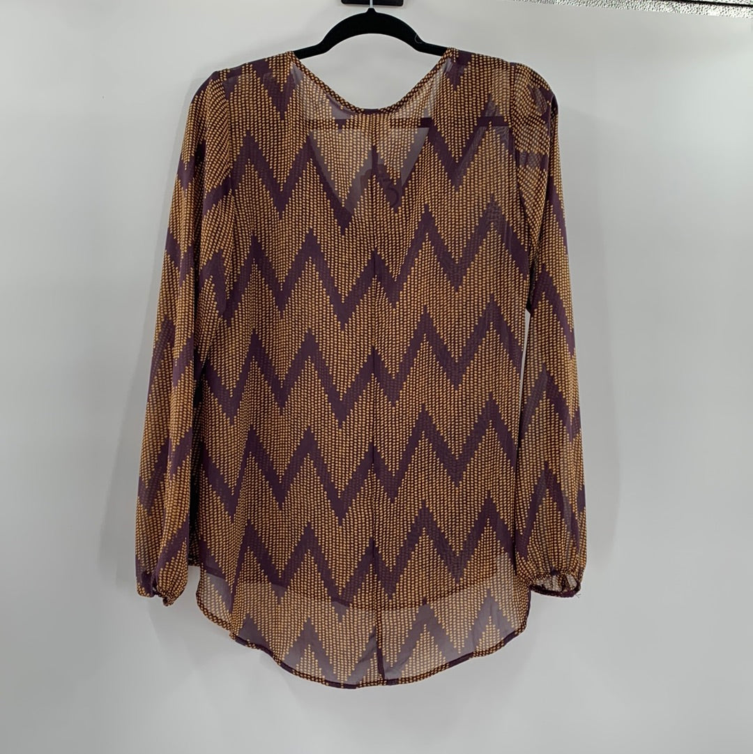 DayTrip Embellished Chevron Blouse (M)