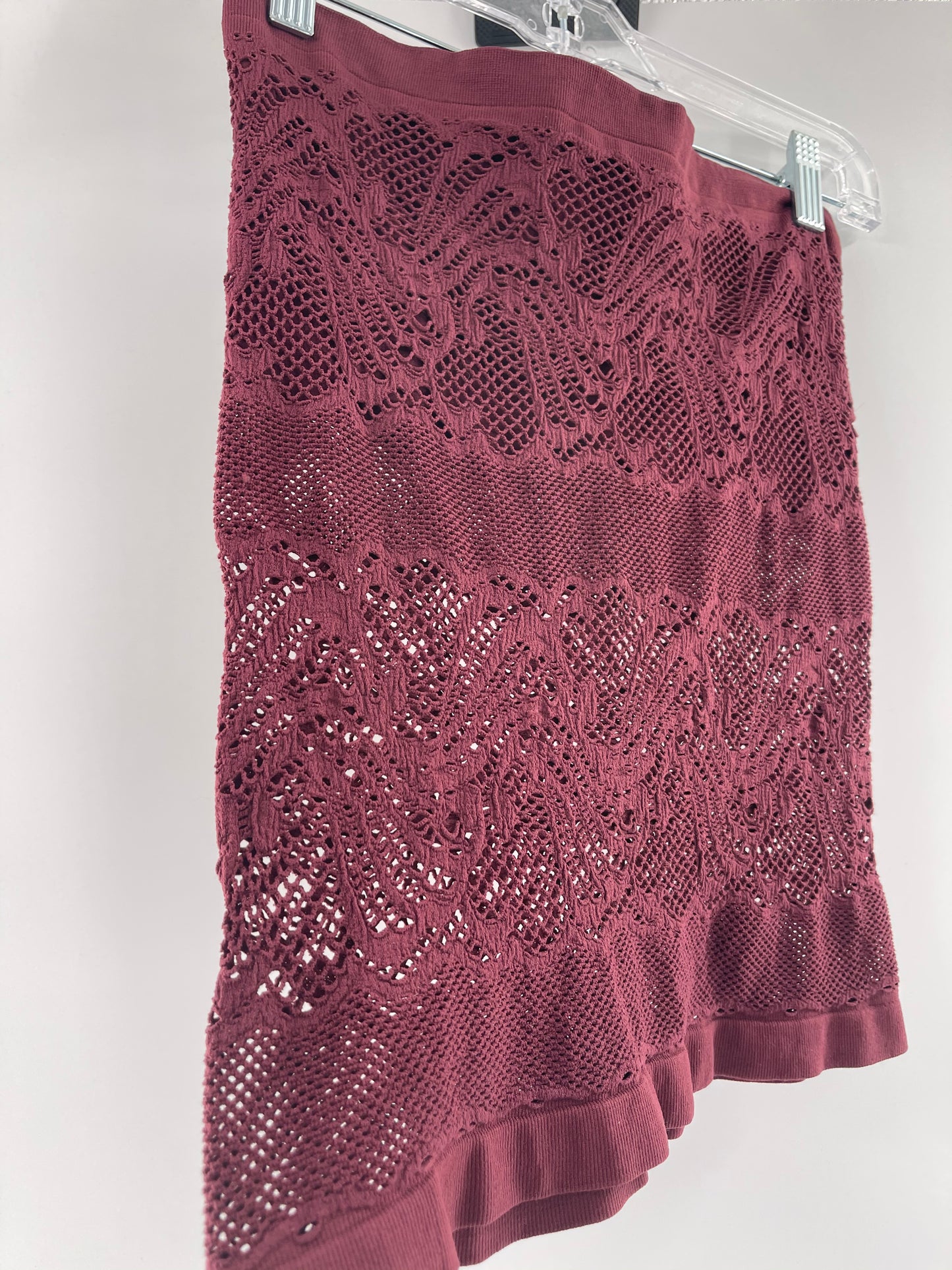 Intimately Free People Burgundy Lace Tube Top (XS)