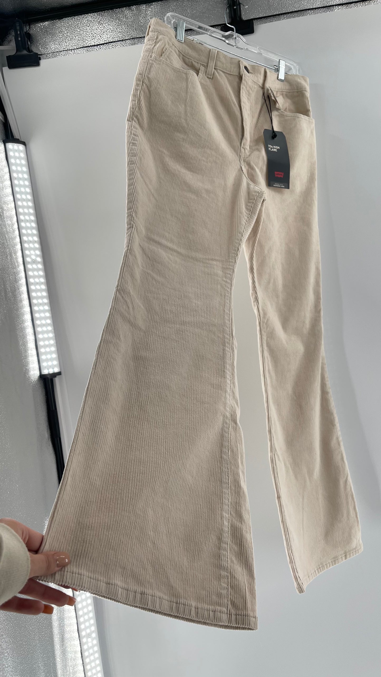 Free People Off White Corduroys 70s High Flare (31)