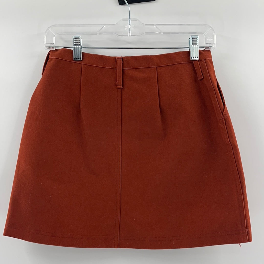 Urban Outfitters Renewal Brick Color Canvas Mini Skirt (Size S)