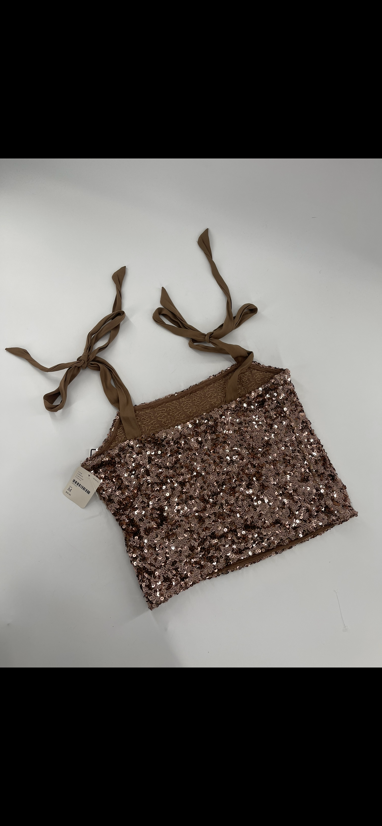 Intimately Free People brown sequin tank