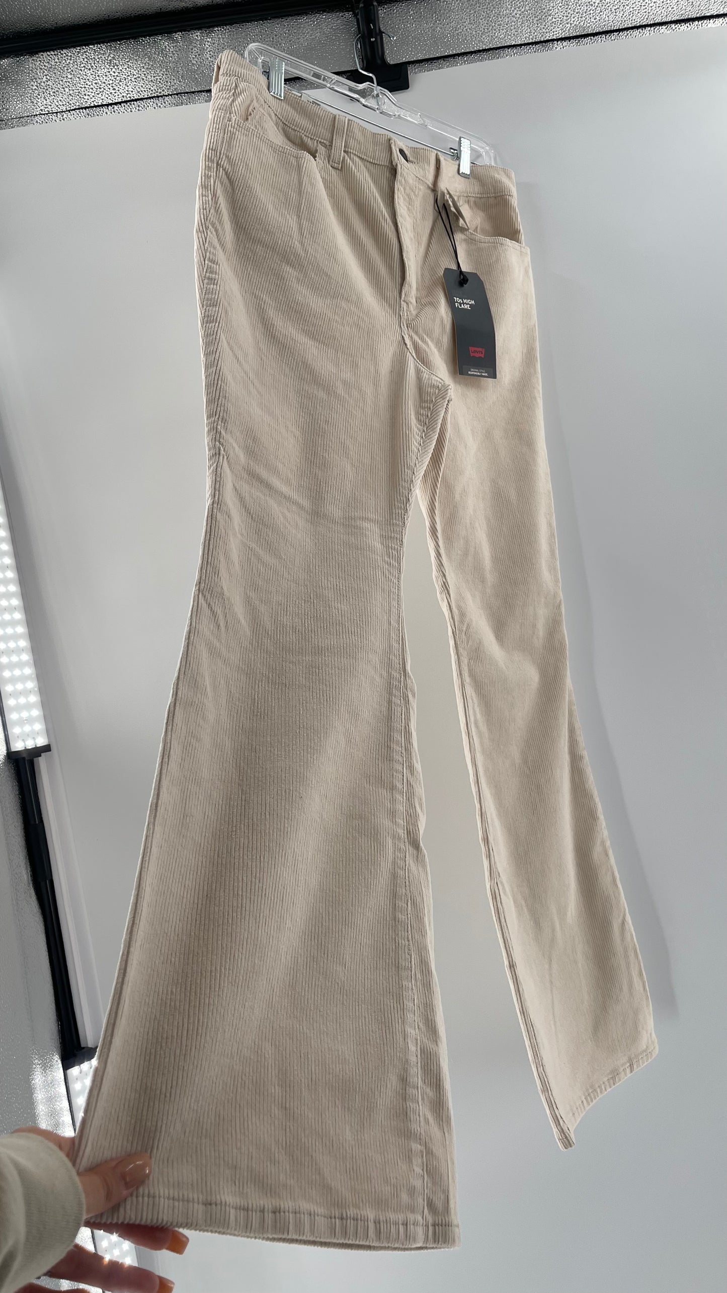 Free People Off White Corduroys 70s High Flare (31)