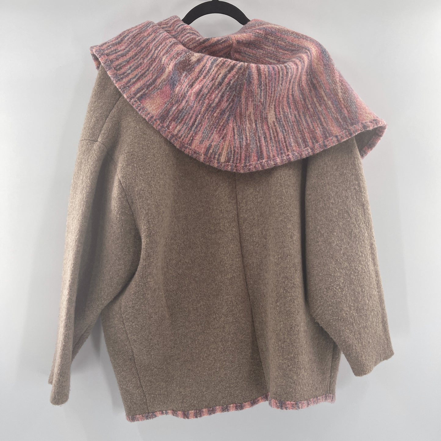 Anthropologie Reversible Knit Pink and Light Brown Jacket (Size XS/S)i