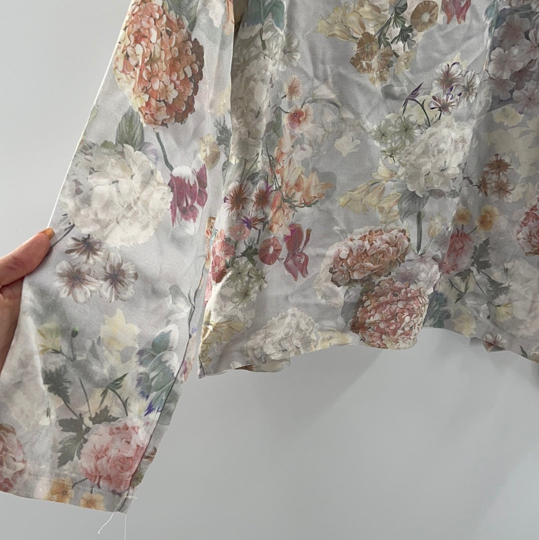Flora Nikrooz Floral Button Up PJ top (XS)