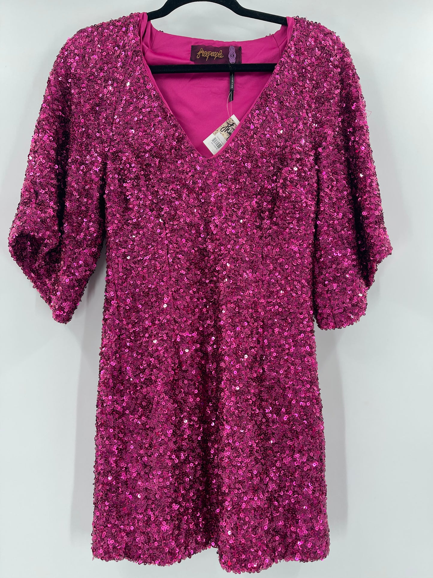 Free People Fuschia Sequin Dress (0)