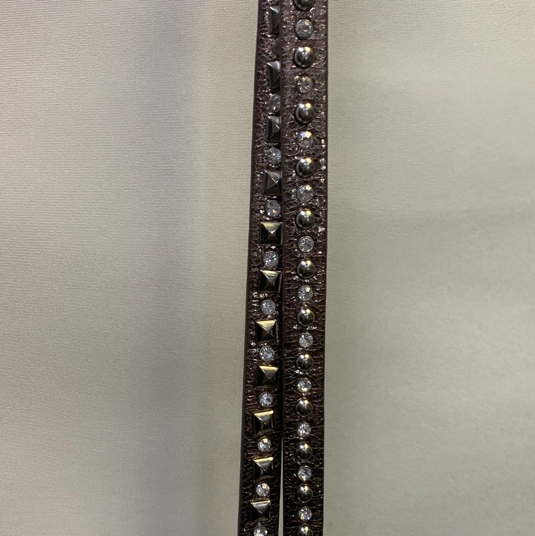 Studded Metallic Texture Belt
