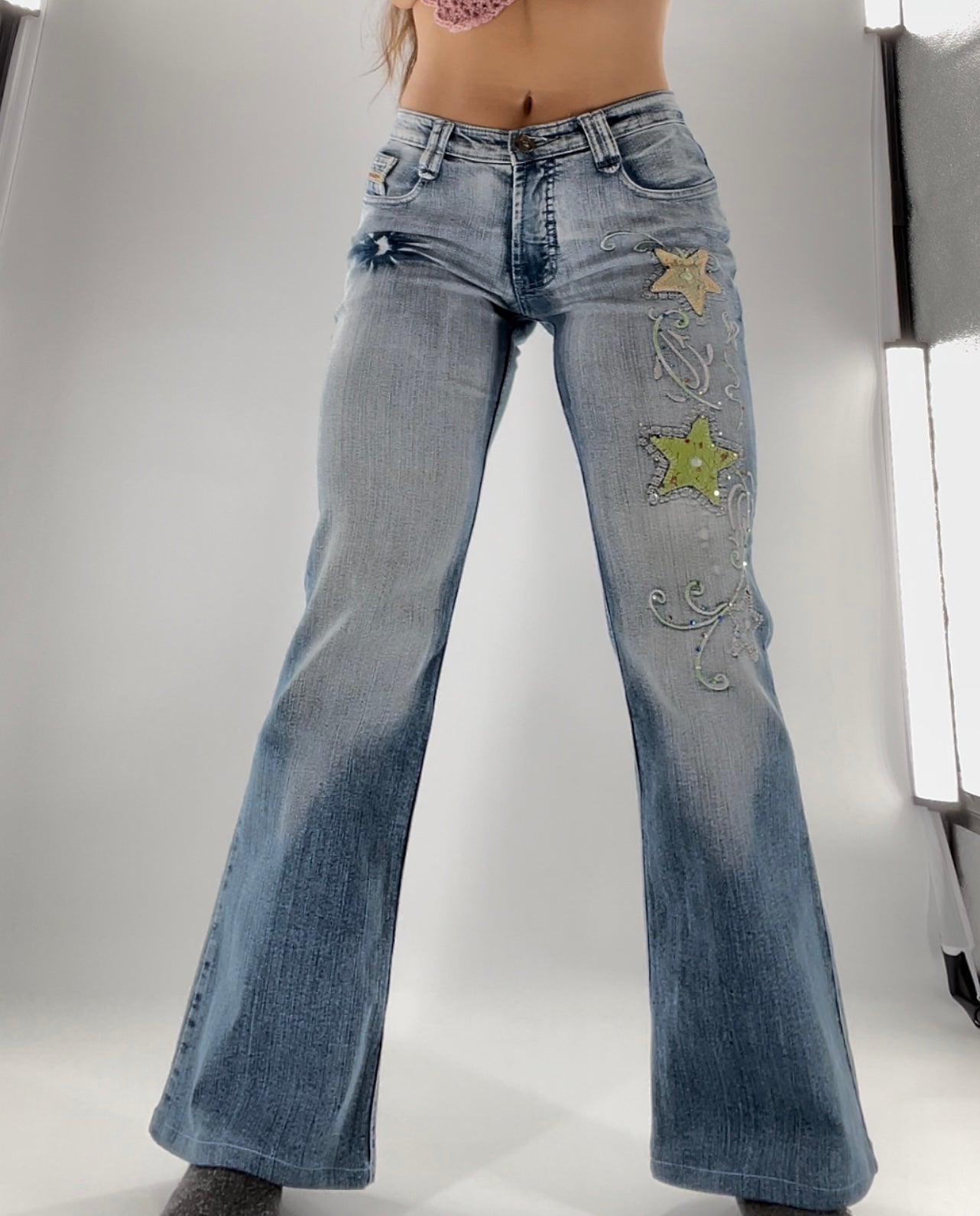 YYP Vintage 90s Embellished Flares (Sz27)