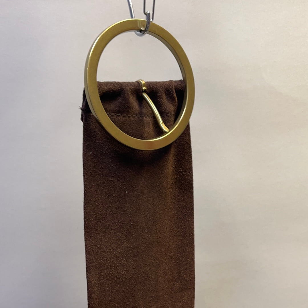 Chocolate Colored Ralph Lauren Hoop Waist Belt