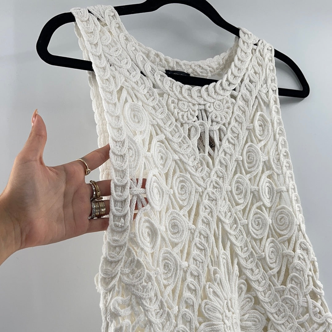 Rebecca Elliot White Knit Tank (S/M)