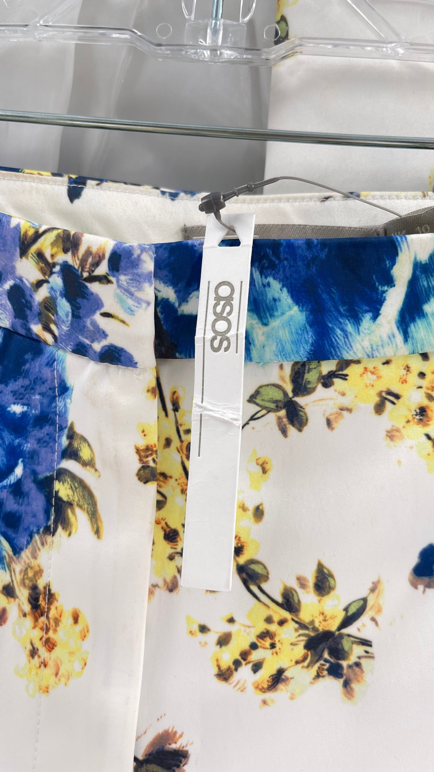 ASOS White Floral Blazer and Trouser Set (Size 4 blazer, Size 6 trouser)
