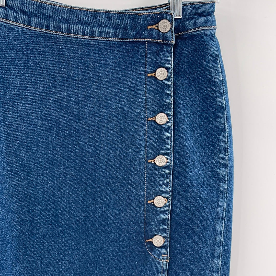 Free People Denin Long Pencil Skirt Size 0