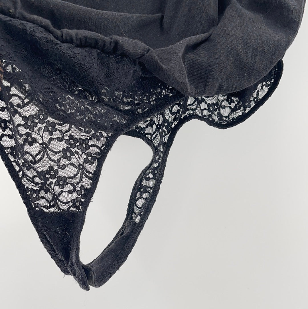 Intimately Free People Black Jersey Bodysuit (M)