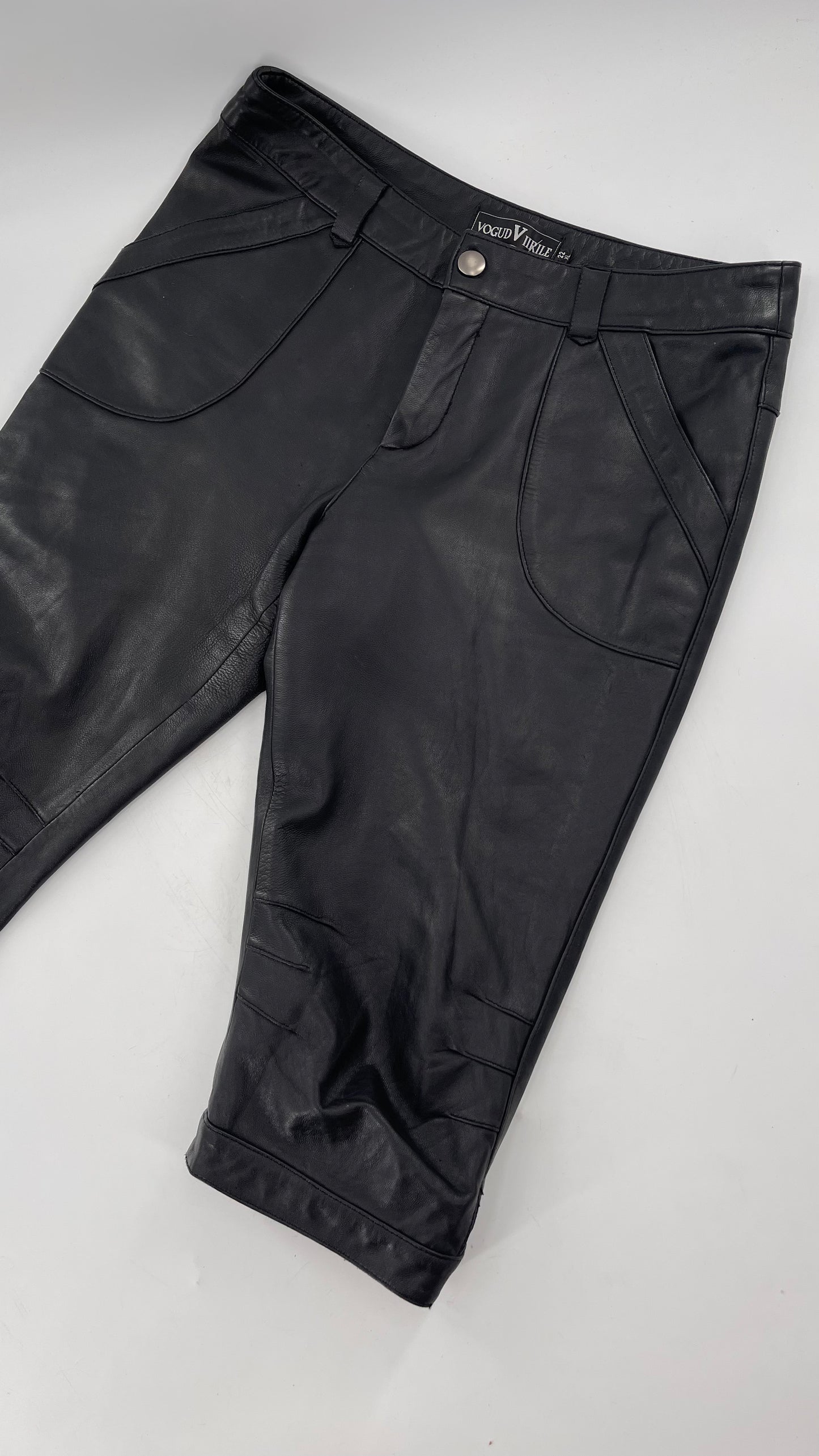 VOGUD VIRILE 100% Sheepskin Leather Bermudas (22XL)