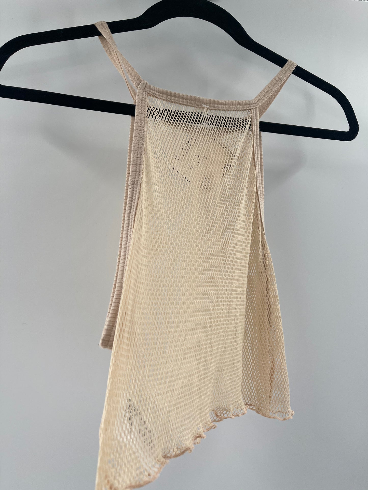 Urban Outfitter Beige Netted Tank (L)