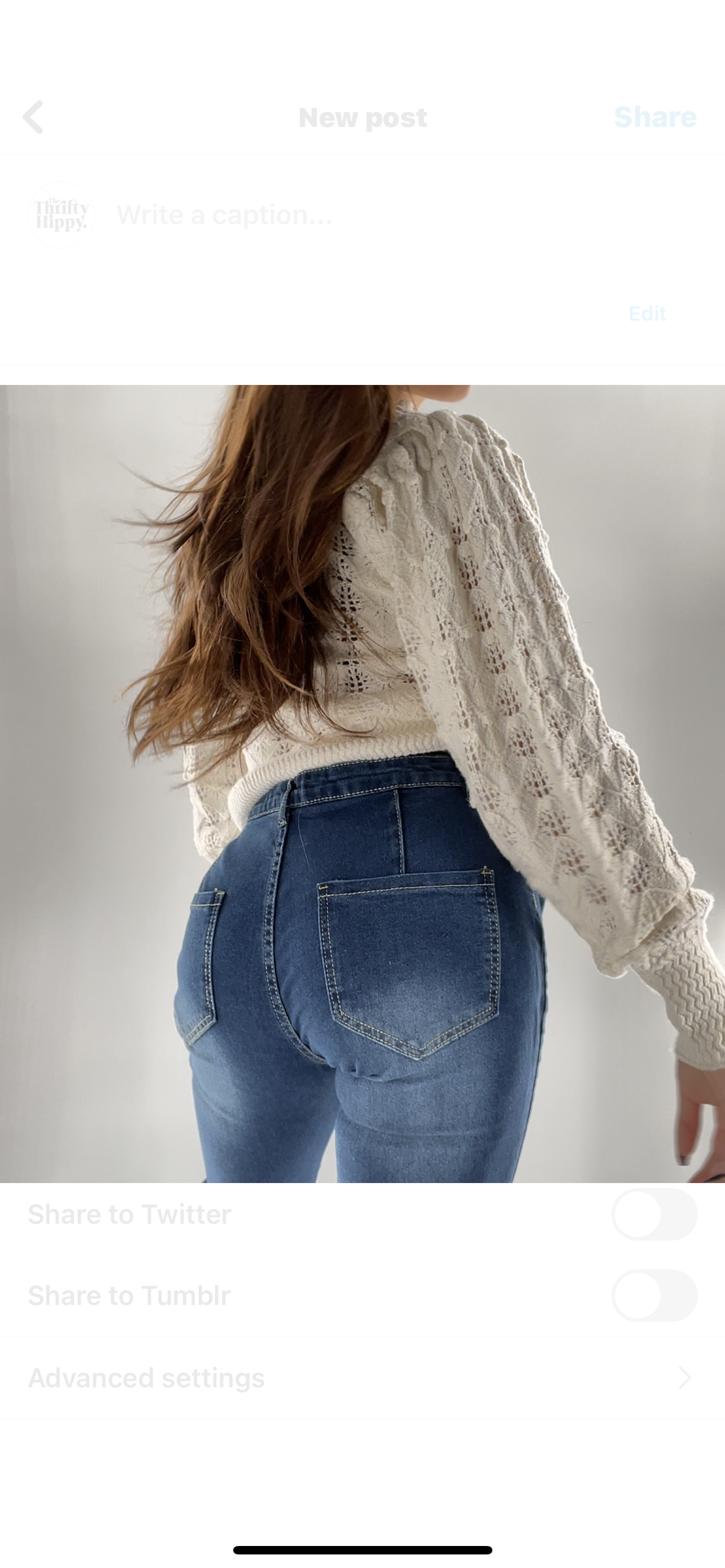 UNSUBSCRIBED Cream Sweater Size S
